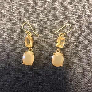 Two tone rose earrings